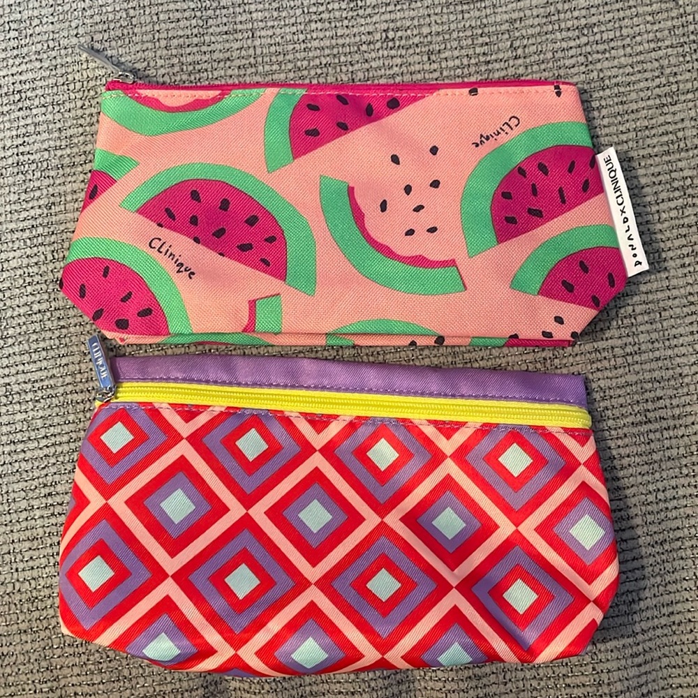 Clinique makeup pouches 2 NWOT